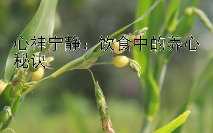 心神宁静：饮食中的养心秘诀