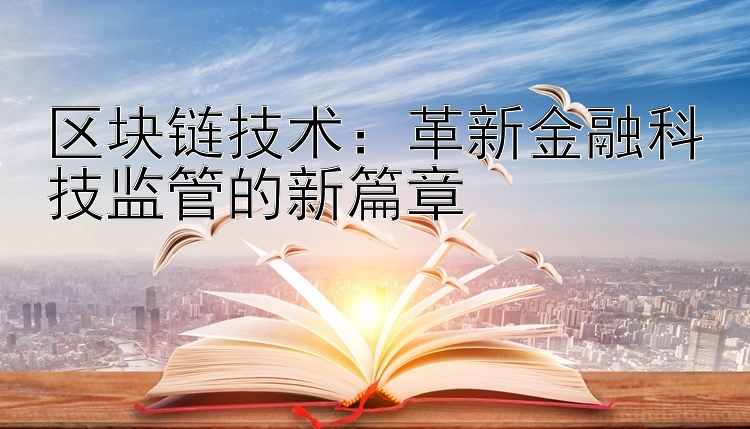 区块链技术：革新金融科技监管的新篇章